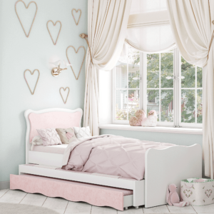 מיטת יחיד נפתחת + משטח שינה נוסף ו- 2 מגירות – דגם שניאל נפתחת נסיכה